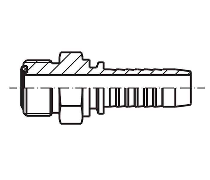 Kelengkapan hidraulik hos ORFS