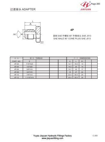 SAE J513 Male Flared Plug